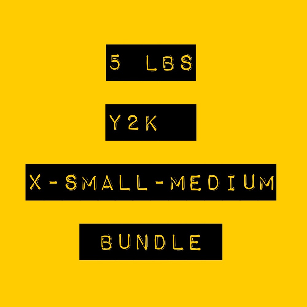 Y2K X-Small to Medium Bundle - Yellow & Black Graphic